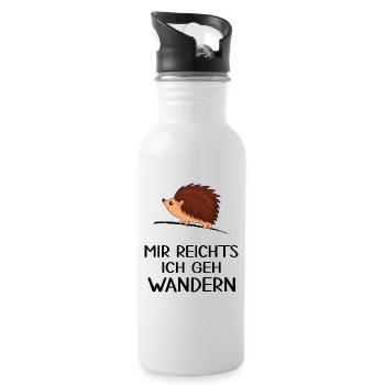 Wandern Wanderstock servus alpin Bergwandern - Trinkflasche mit integriertem Trinkhalm - Weiß - Rechts