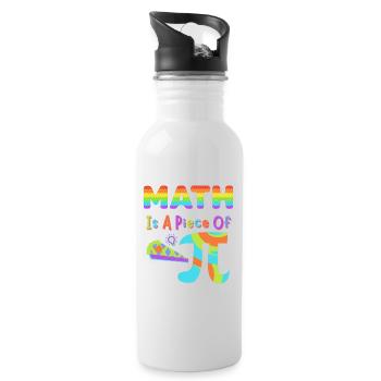 Pi Day 2023 Mathe ist ein Stück Pi Regenbogenbuchstaben - Trinkflasche mit integriertem Trinkhalm - Weiß - Rechts