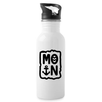 Moin - Trinkflasche mit integriertem Trinkhalm - Weiß - Rechts