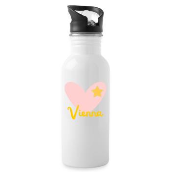 Vienna - Austria - Alps - Praterstern - Travel - Water bottle with straw - white - Right