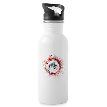 Apple Pie Baking - Water bottle with straw - white - Right