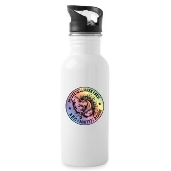 Junggesellinnen Crew Einhorn Jga - Trinkflasche mit integriertem Trinkhalm - Weiß - Rechts