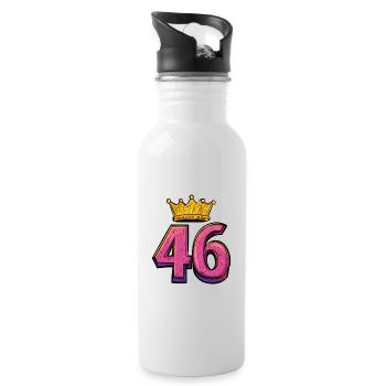 46 Nombre Couronne - Gourde avec paille intégrée - blanc - Droite
