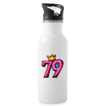 79 Nombre Couronne - Gourde avec paille intégrée - blanc - Droite
