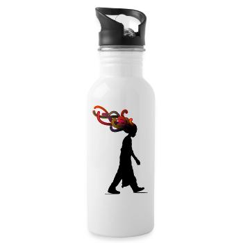 dreamer - Water bottle with straw - white - Right