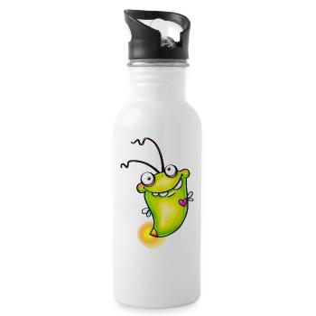 glowworm - Trinkflasche mit integriertem Trinkhalm - Weiß - Rechts