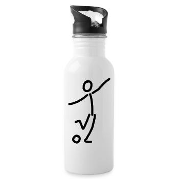 iYpsilon Fussball Schuss - Trinkflasche mit integriertem Trinkhalm - Weiß - Rechts