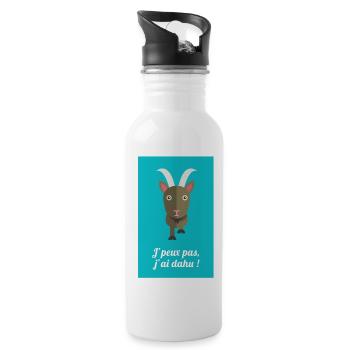 I can not I have Dahu! - Water bottle with straw - white - Right