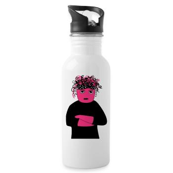 Yannie | Feminismus - Trinkflasche mit integriertem Trinkhalm - Weiß - Rechts