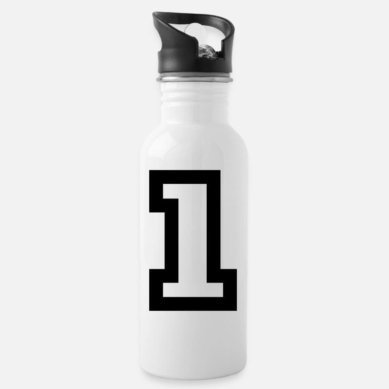 1 - Gourde avec paille intégrée - blanc