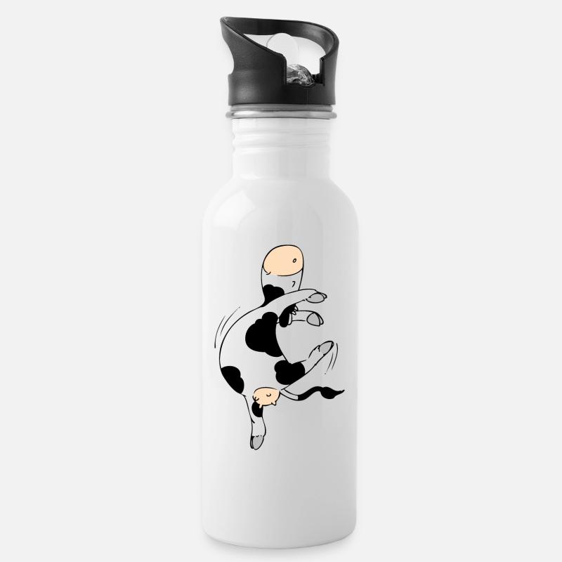 Mooviestars - Ballet Cow - Gourde avec paille intégrée - blanc