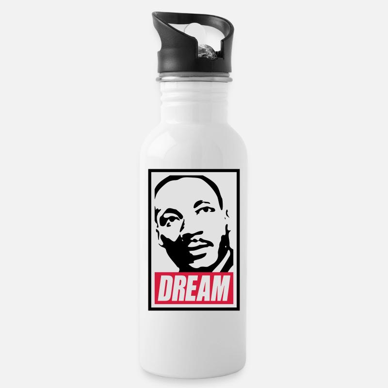 Obey x Dream MLK - Gourde avec paille intégrée - blanc