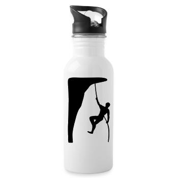 klettern, kletterer - Trinkflasche mit integriertem Trinkhalm - Weiß - Rechts