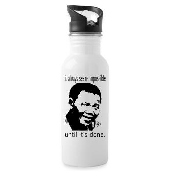 mandela - Gourde avec paille intégrée - blanc - Droite