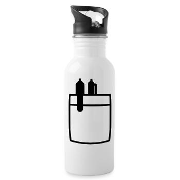 Shirt pens - Water bottle with straw - white - Right