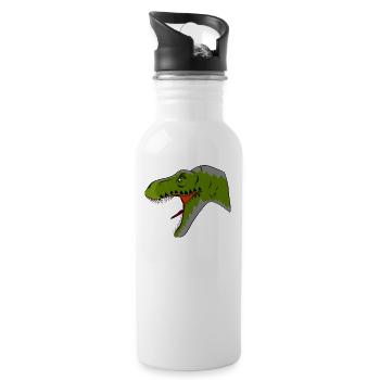 T-Rex - Trinkflasche mit integriertem Trinkhalm - Weiß - Rechts