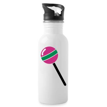 Lutscher, Lolli, Lollipop - Water bottle with straw - white - Right