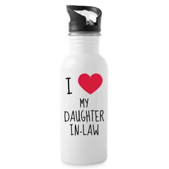 Daughter-in-law / Daughter in law Marriage Family - Water bottle with straw - white - Right