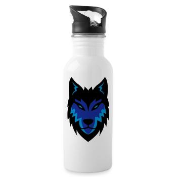 wolf_02 - Gourde avec paille intégrée - blanc - Droite
