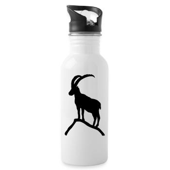 Ibex on Mountain - Gourde avec paille intégrée - blanc - Droite
