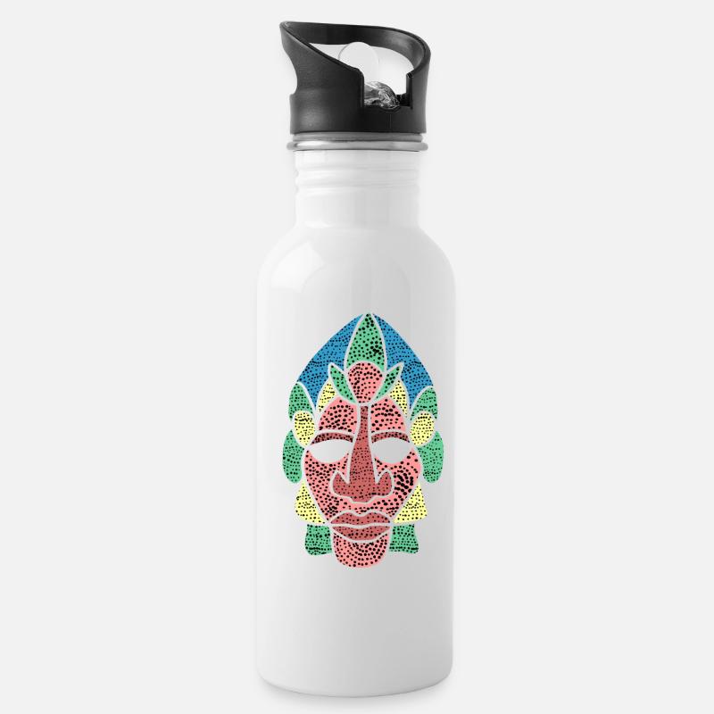 desert guardian - Water bottle with straw - white