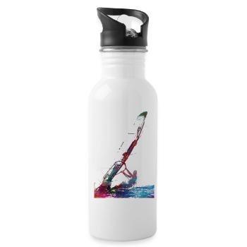 surfeur de sport - Gourde avec paille intégrée - blanc - Droite
