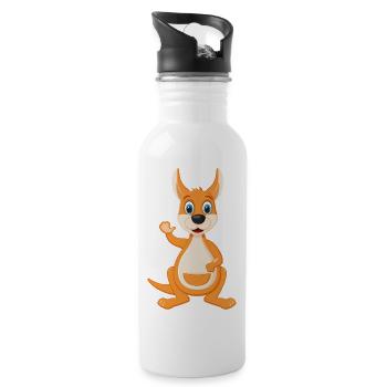 Kangaroo, love, Australia, sloth, koala, eucalyptu - Gourde avec paille intégrée - blanc - Droite