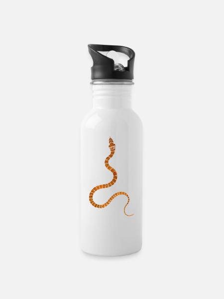 serpent - Gourde avec paille intégrée - blanc