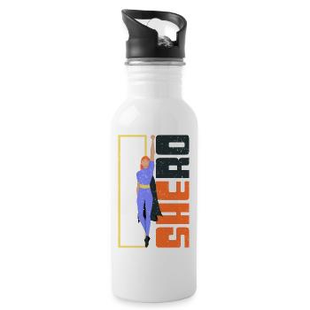 Feminism Feminist Women's Rights - Water bottle with straw - white - Right
