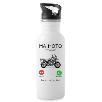 Moto GP Appelle - Gourde avec paille intégrée - blanc - Droite