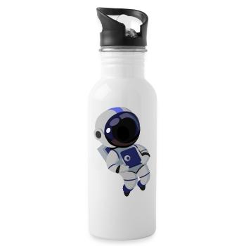 Astronaute - Gourde avec paille intégrée - blanc - Droite