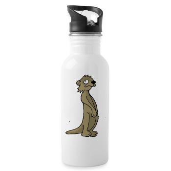Meerkat - Water bottle with straw - white - Right