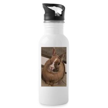 Rabbit - Water bottle with straw - white - Right