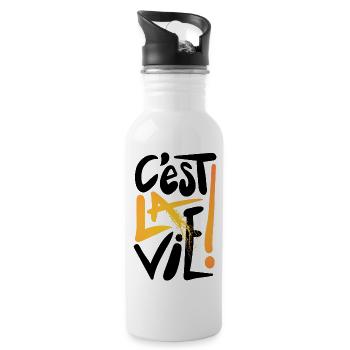 C'est la vie ! Only One Place - Gourde avec paille intégrée - blanc - Droite