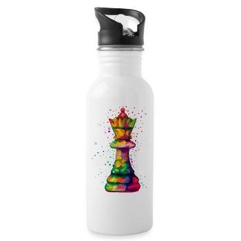 Art Chess Piece Kings - Gourde avec paille intégrée - blanc - Droite