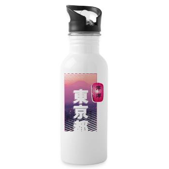 TOKYO, JAPAN - Water bottle with straw - white - Right