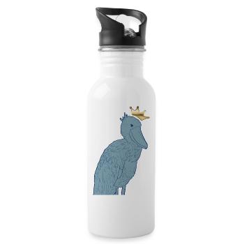 Bec-de-chaussure Ornithologue Forêt I Cadeau - Gourde avec paille intégrée - blanc - Droite