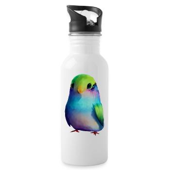 Budgie Bird Owner Bird Cockatiel - Water bottle with straw - white - Right