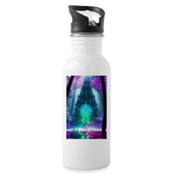 We can dream - Water bottle with straw - white - Right