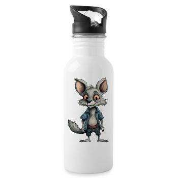 Brak the streum - Water bottle with straw - white - Right