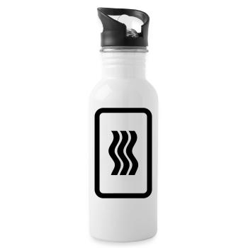 Zener Card | 3 Vertical Wavy Lines - Water bottle with straw - white - Right