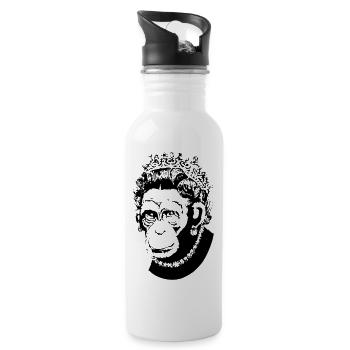 Monkey Queen - Water bottle with straw - white - Right