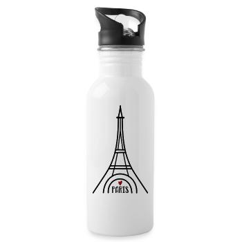 J’adore Paris - Gourde avec paille intégrée - blanc - Droite