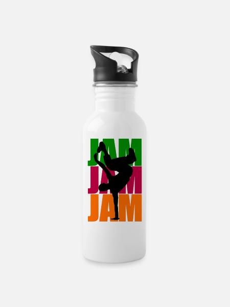 JAM - Trinkflasche mit integriertem Trinkhalm - Weiß