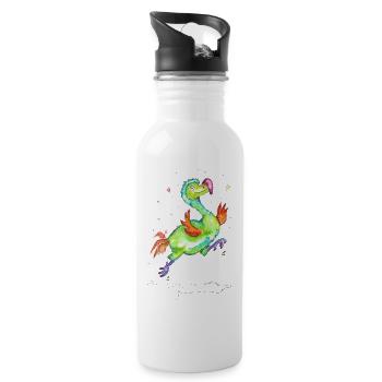 Gute Laune Dodo - Trinkflasche mit integriertem Trinkhalm - Weiß - Rechts