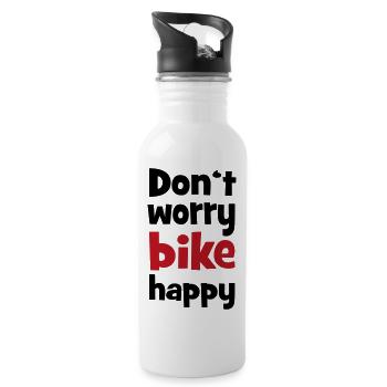 Motorrad - Trinkflasche mit integriertem Trinkhalm - Weiß - Rechts