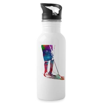 Sport des joueurs de golf #golf #sport - Gourde avec paille intégrée - blanc - Droite