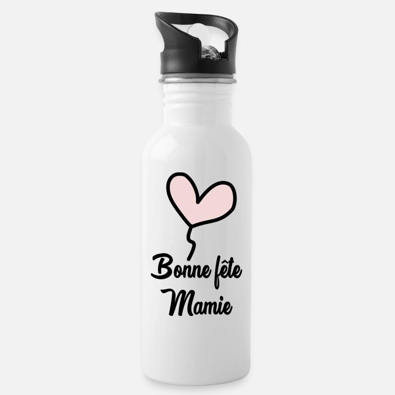 OMA. OMA. MUTTERTAG - Trinkflasche mit integriertem Trinkhalm - Weiß