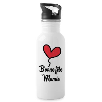 GRANNY. MOTHER'S DAY. HAPPY BIRTHDAY GRANDMA. I LOVE YOU - Water bottle with straw - white - Right
