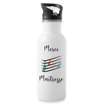 MISTRESS. THANK YOU. THANK YOU MISTRESS. MISTRESS - Water bottle with straw - white - Right